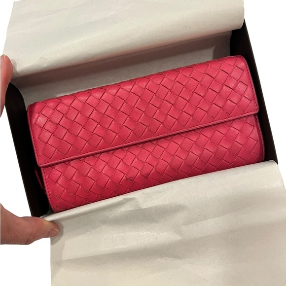 Bottega Veneta | Intracciato Woven | Wallet in Box | Barbie Pink - Picture 2 of 12